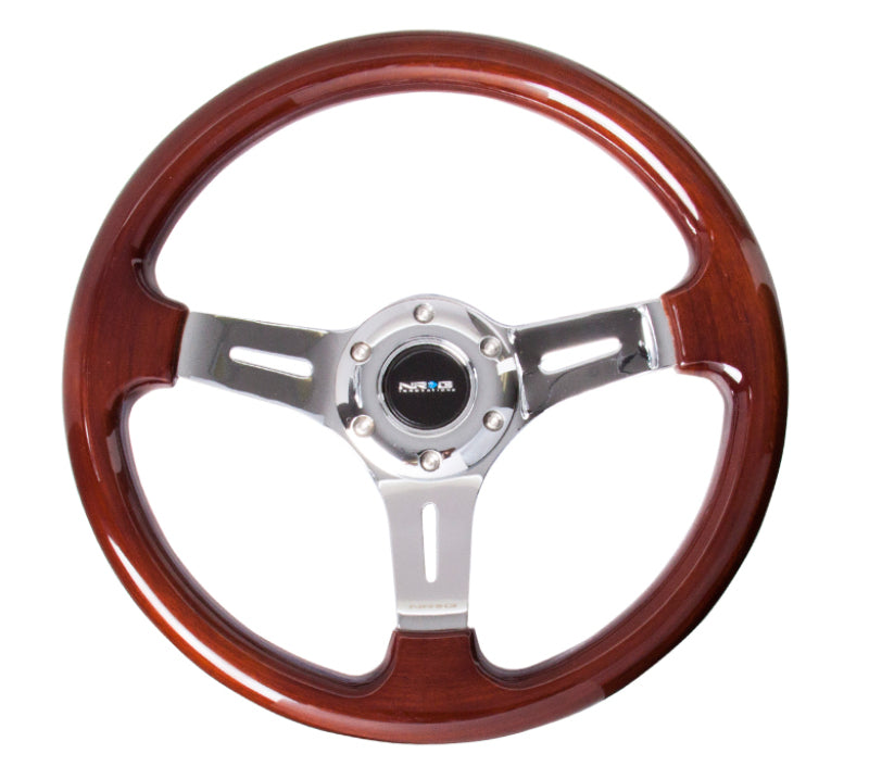ウッド クローム ステアリング NRG Classic Wood Grain Steering Wheel (330mm) Wood Grain w/Chrome