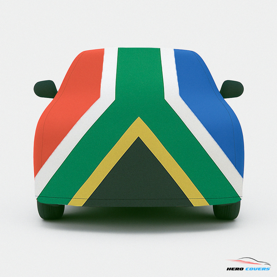 South Africa Flag Design Car Cover | Premium Indoor or Outdoor Protection | HeroCovers
