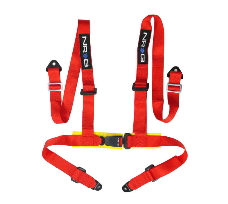 NRG 4 Point Seat Belt Harness / Buckle Lock- Red