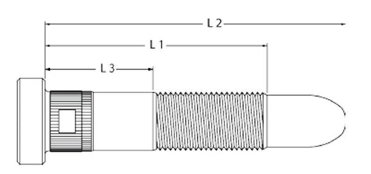ARP 2.750 Thread Length - 3.50 UHL - 1.550 Knurl Length NASCAR Wheel Stud Kit (Pack of 5)
