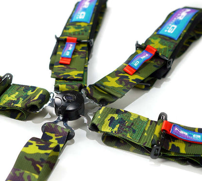 NRG SFI 16.1 5Pt 3 Inch Seat Belt Harness with Pads / Cam Lock - Neon Green