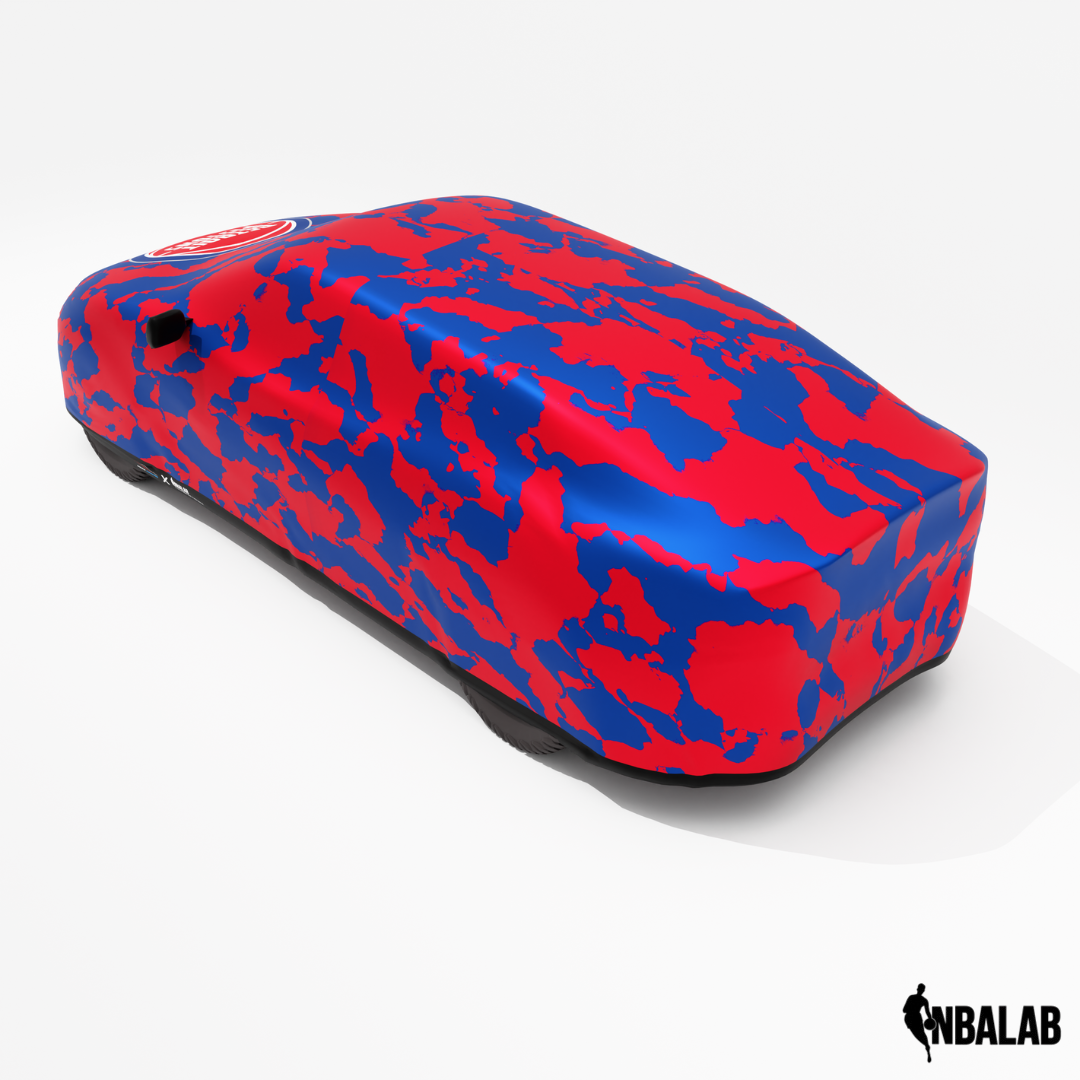 Officially Licensed Detroit Pistons Comouflage Car Covers – Indoor & Outdoor | NBA Protection | HeroCovers
