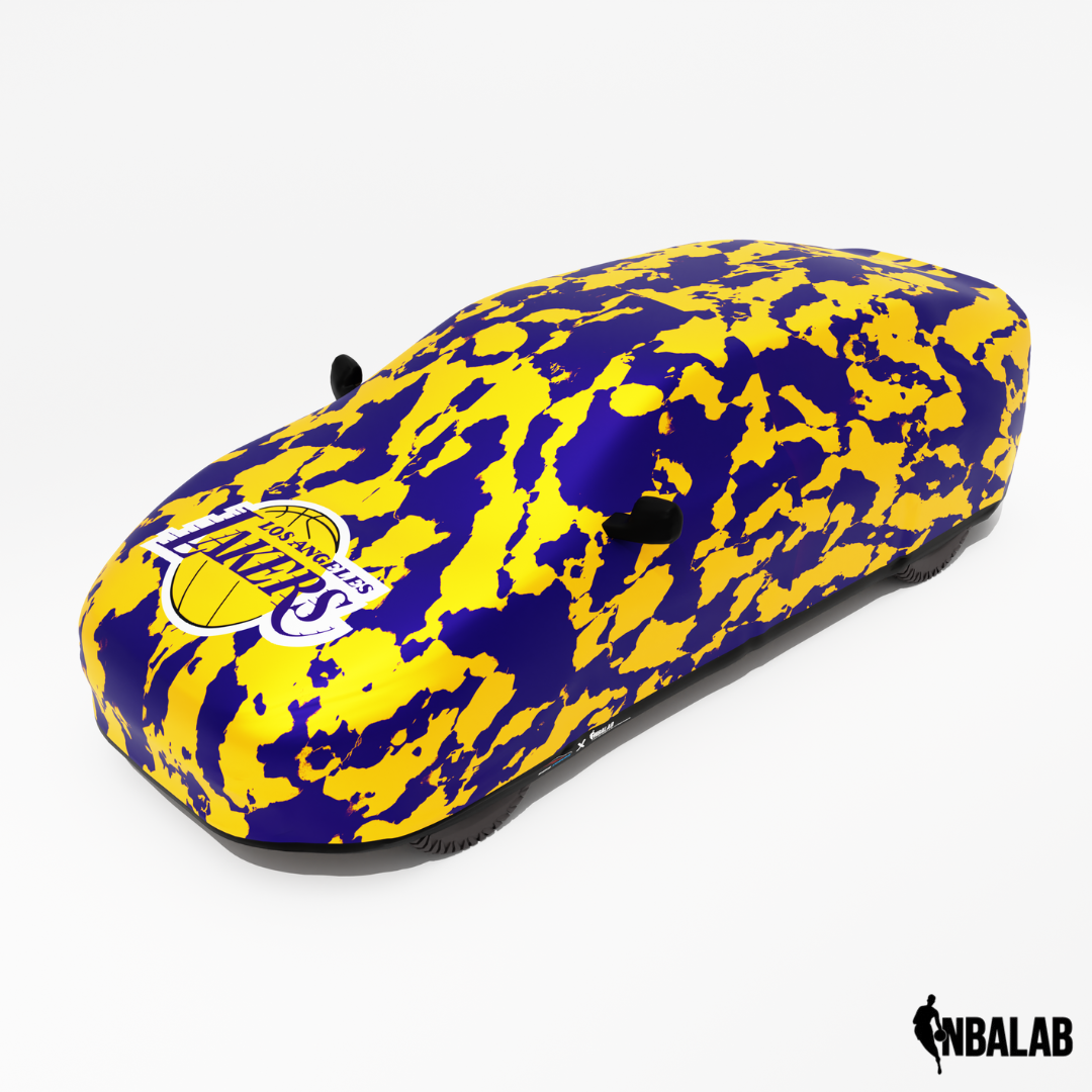 Officially Licensed Los Angeles Lakers Comouflage Car Covers – Indoor & Outdoor | NBA Protection | HeroCovers
