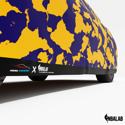 Officially Licensed Los Angeles Lakers Comouflage Car Covers – Indoor & Outdoor | NBA Protection | HeroCovers