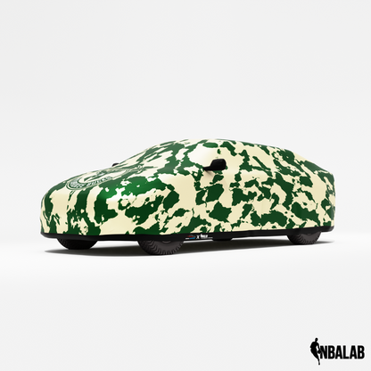 Officially Licensed Milwaukee Bucks Comouflage Car Covers – Indoor & Outdoor | NBA Protection | HeroCovers