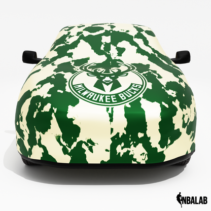 Officially Licensed Milwaukee Bucks Comouflage Car Covers – Indoor & Outdoor | NBA Protection | HeroCovers