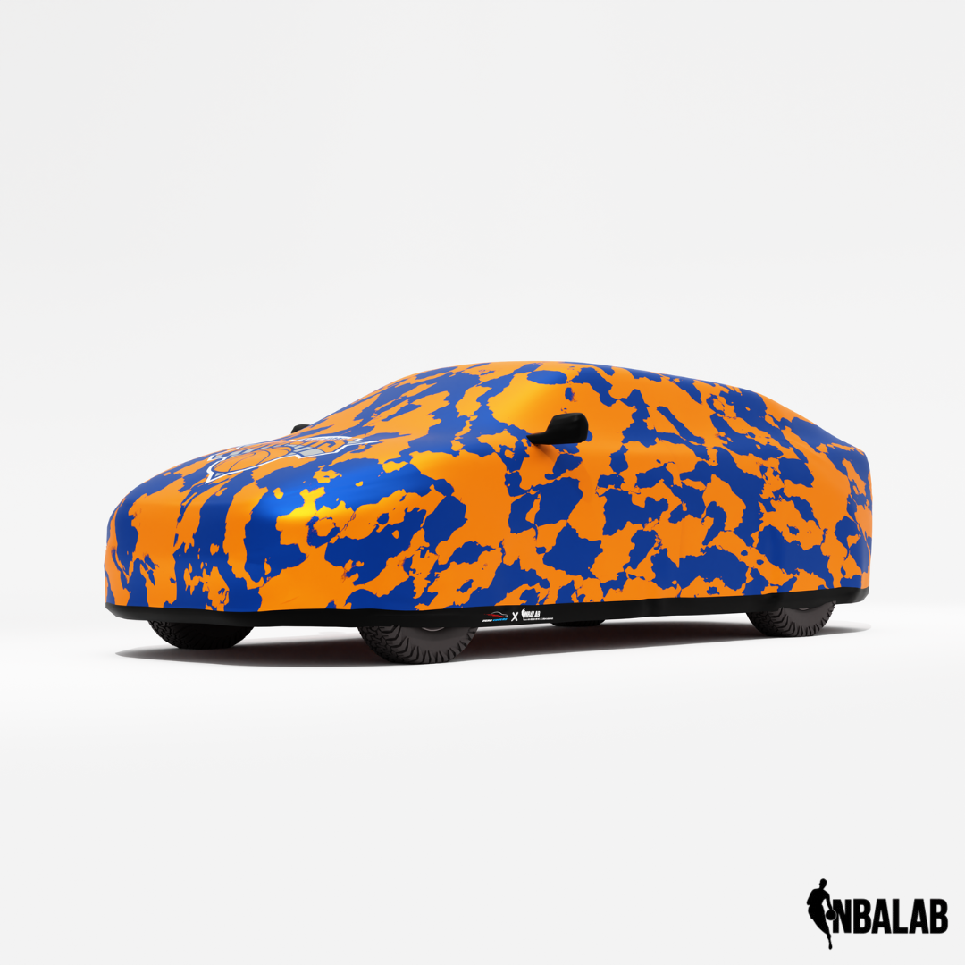 Officially Licensed New York Knicks Comouflage Car Covers – Indoor & Outdoor | NBA Protection | HeroCovers