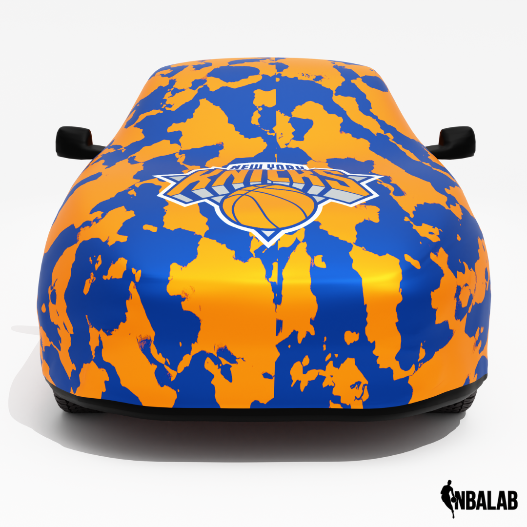 Officially Licensed New York Knicks Comouflage Car Covers – Indoor & Outdoor | NBA Protection | HeroCovers