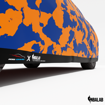Officially Licensed New York Knicks Comouflage Car Covers – Indoor & Outdoor | NBA Protection | HeroCovers