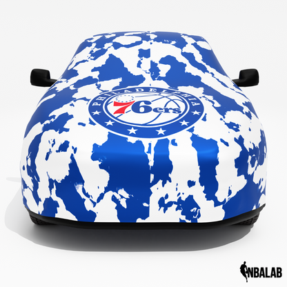 Officially Licensed Philadelphia Comouflage Car Covers – Indoor & Outdoor | NBA Protection | HeroCovers