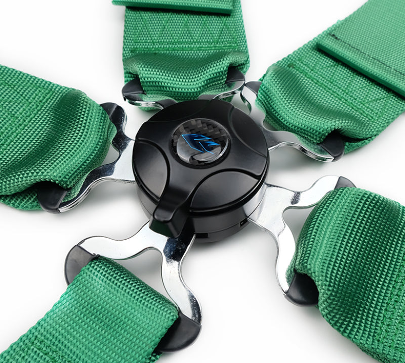 NRG 5PT 3in. Seat Belt Harness / Cam Lock - Green