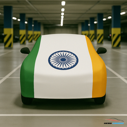 India Flag Design Car Cover | Premium Indoor or Outdoor Protection | HeroCovers