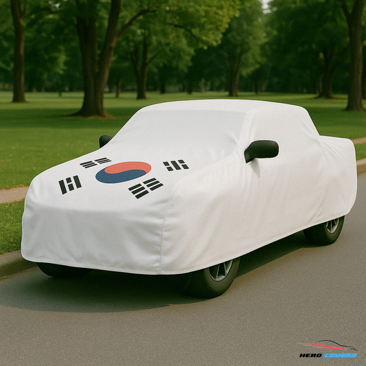 South Korea Flag Design Car Cover | Premium Indoor or Outdoor Protection | HeroCovers