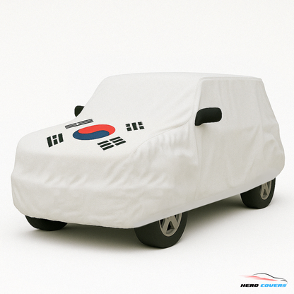 South Korea Flag Design Car Cover | Premium Indoor or Outdoor Protection | HeroCovers