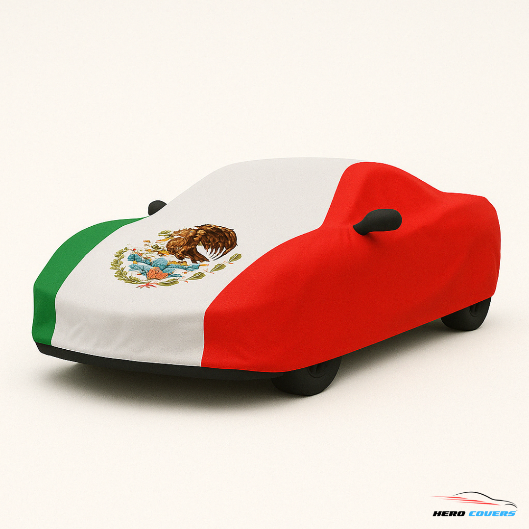Mexico Flag Design Car Cover | Premium Indoor or Outdoor Protection | HeroCovers