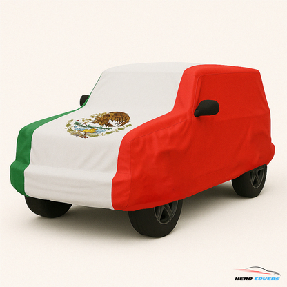 Mexico Flag Design Car Cover | Premium Indoor or Outdoor Protection | HeroCovers