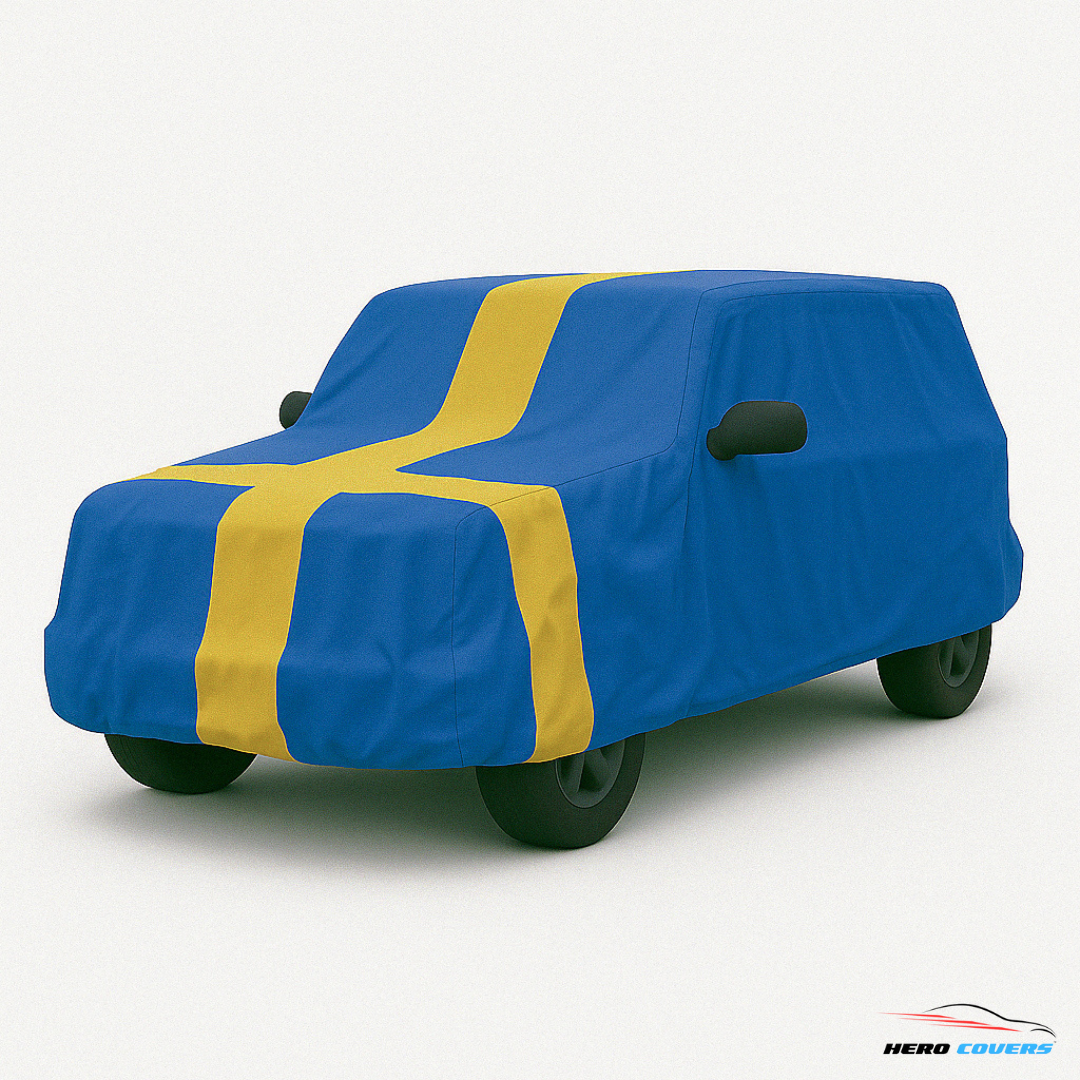 Sweden Flag Design Car Cover | Premium Indoor or Outdoor Protection | HeroCovers