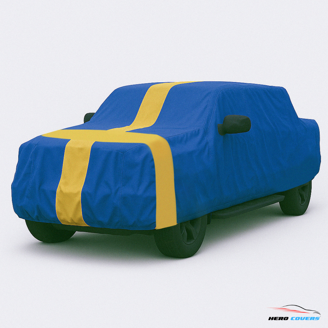 Sweden Flag Design Car Cover | Premium Indoor or Outdoor Protection | HeroCovers