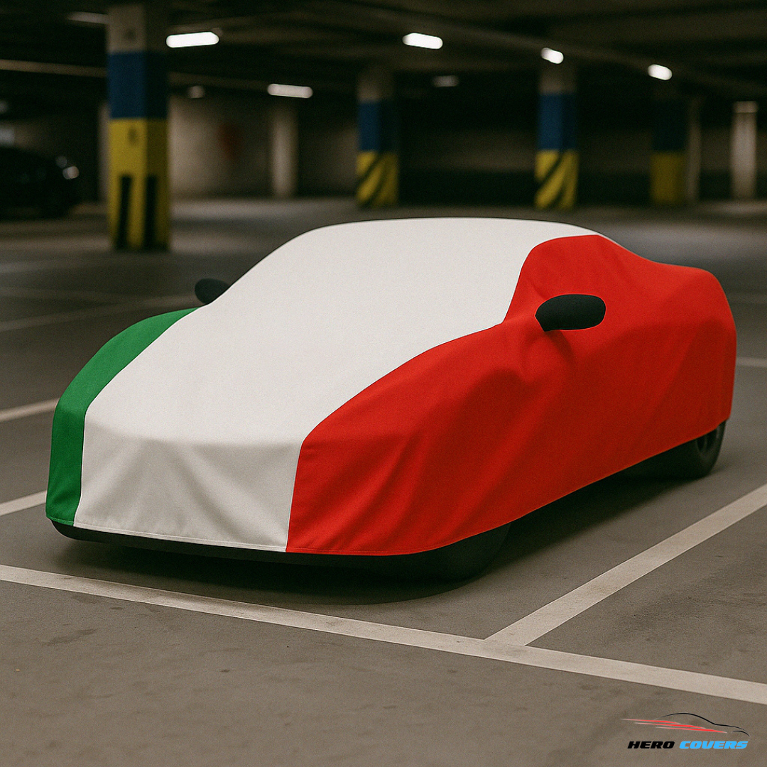 Italy Flag Design Car Cover | Premium Indoor or Outdoor Protection | HeroCovers