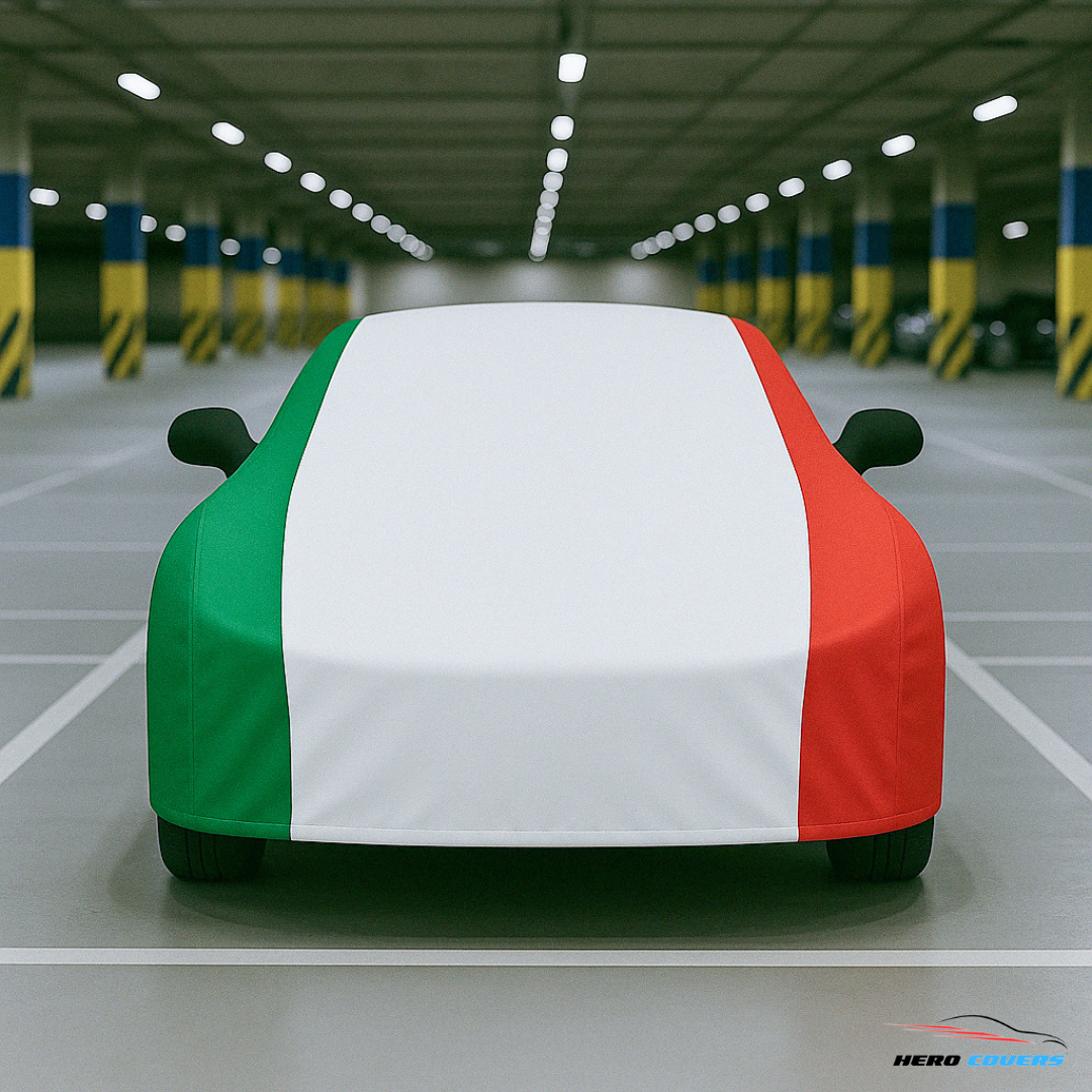 Italy Flag Design Car Cover | Premium Indoor or Outdoor Protection | HeroCovers