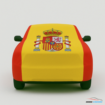 Spain Flag Design Car Cover | Premium Indoor or Outdoor Protection | HeroCovers