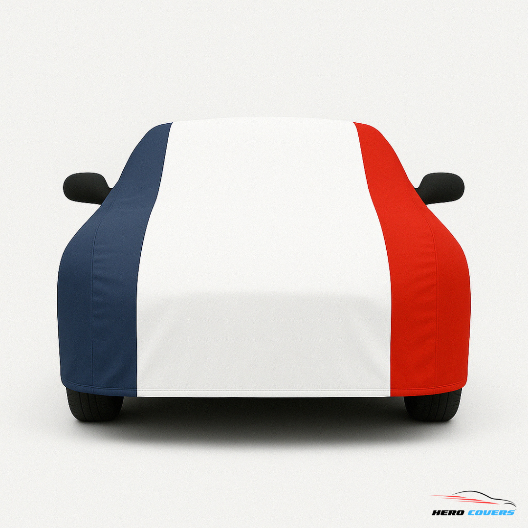 France Flag Design Car Cover | Premium Indoor or Outdoor Protection | HeroCovers