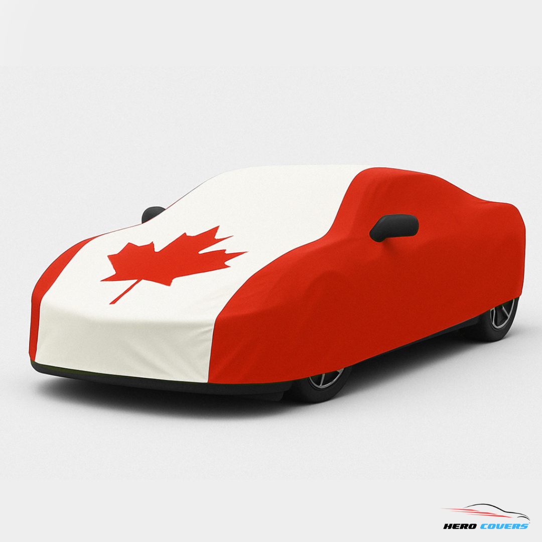 Canada Flag Design Car Cover | Premium Indoor or Outdoor Protection | HeroCovers