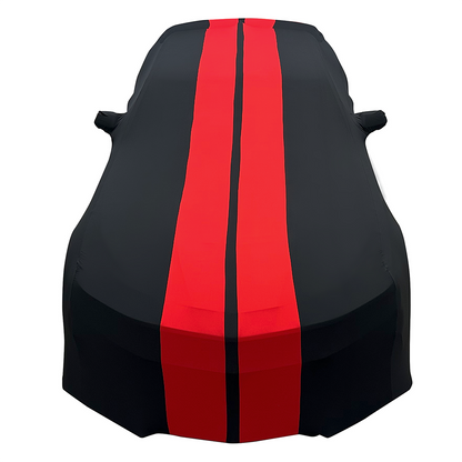 2010-2024 Camaro Ultraguard Stretch Satin Indoor Car Cover : Sport Series - Black with Red Stripes