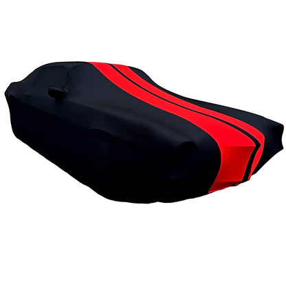 1967-1981 Camaro Ultraguard Stretch Satin Indoor Car Cover : Sport Series - Black with Red Stripes