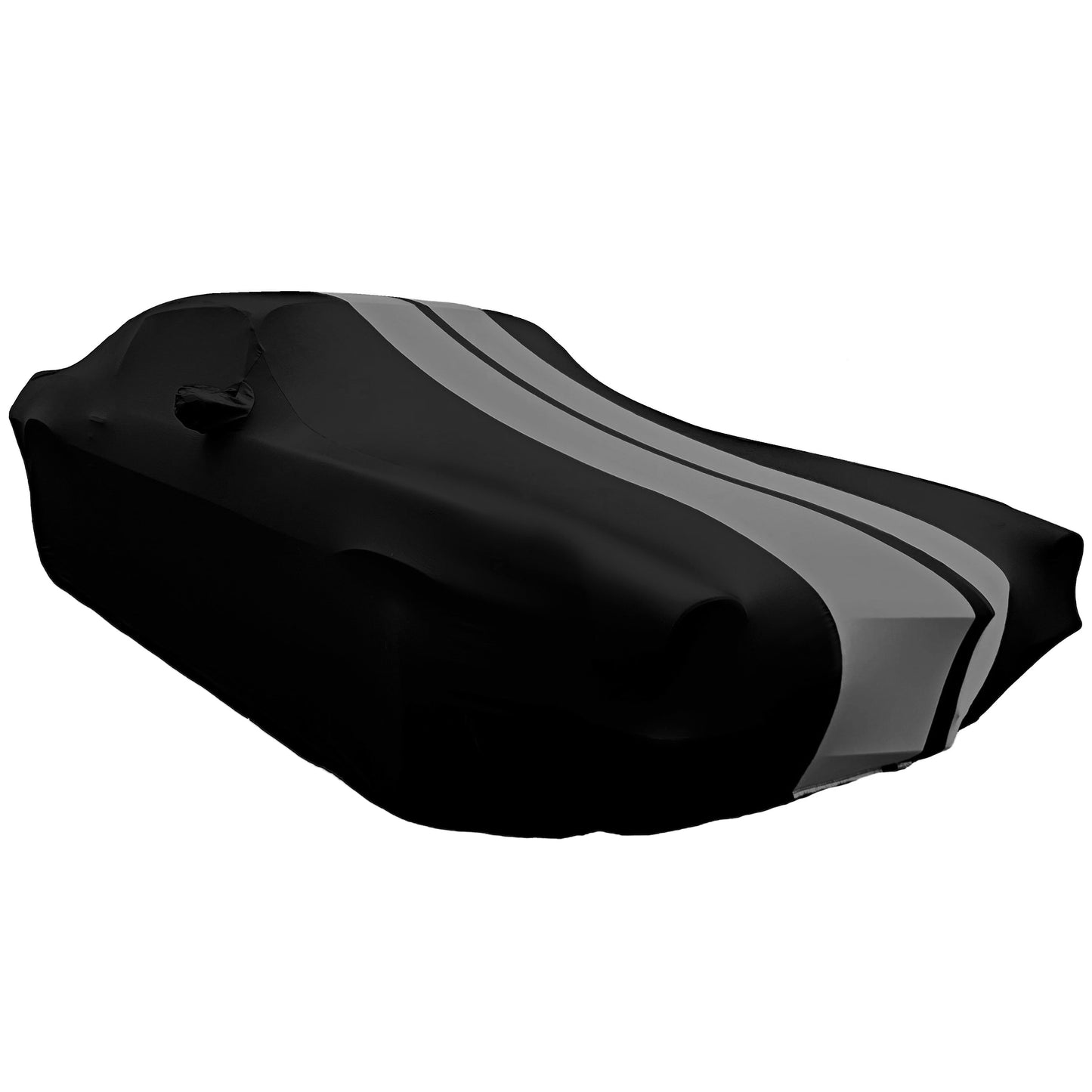 1967-1981 Camaro Ultraguard Stretch Satin Indoor Car Cover : Sport Series - Black with Gray Stripes