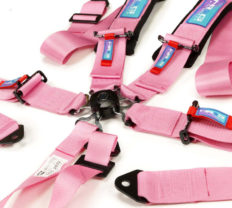 NRG 5PT 3in. Seat Belt Harness / Cam Lock - Pink