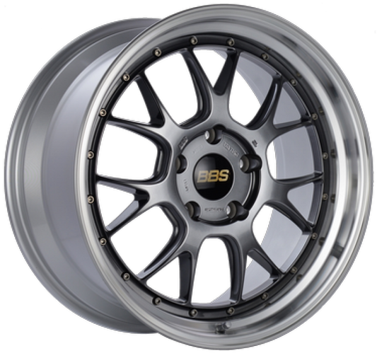 BBS LM-R Diamond Black Center / Diamond Cut Lip Wheel -82mm PFS/Clip Required | 20x10 5x112 ET12