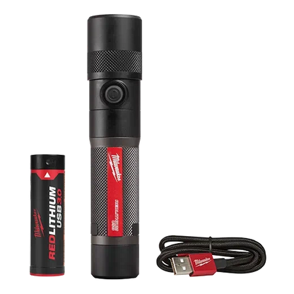 Milwaukee 2161-21 Redlithium™ USB 1100L Twist Focus Flashlight
