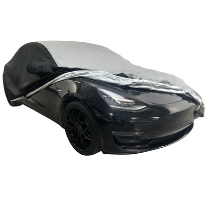 2017-2026 Tesla Model 3 Ultraguard Plus Car Cover - 300D Indoor/Outdoor Protection - Gray/Black