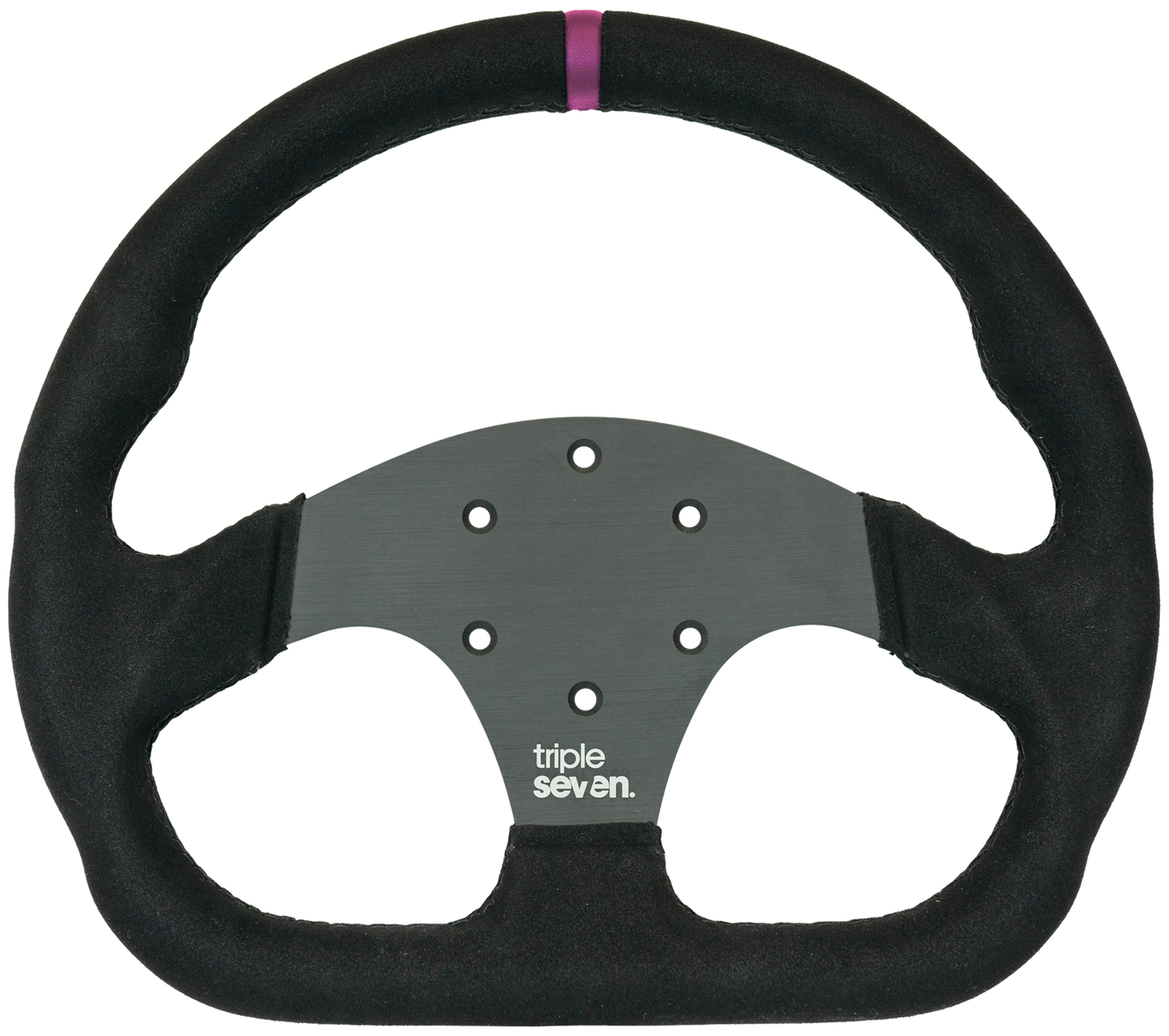 Triple Seven Steering Wheel With Colored Center Stripe