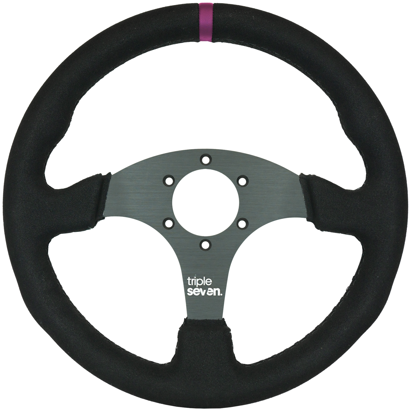 Triple Seven Steering Wheel With Colored Center Stripe