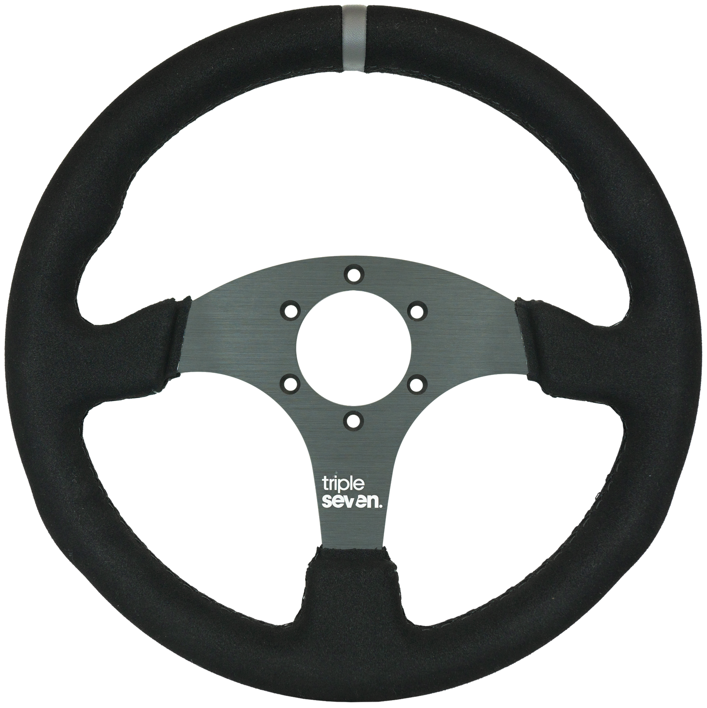 Triple Seven Steering Wheel With Colored Center Stripe