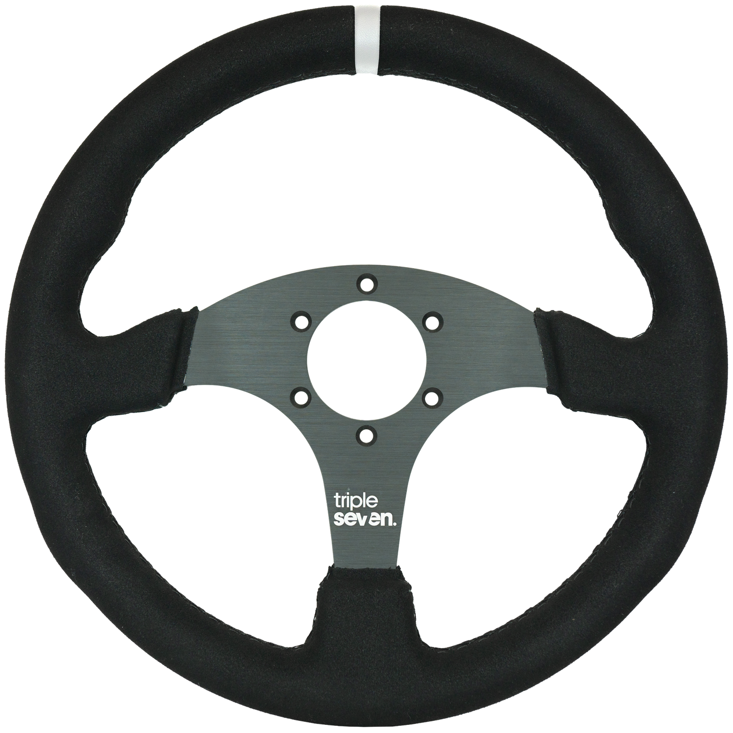 Triple Seven Steering Wheel With Colored Center Stripe