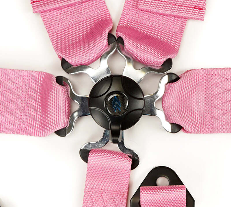 NRG 5PT 3in. Seat Belt Harness / Cam Lock - Pink
