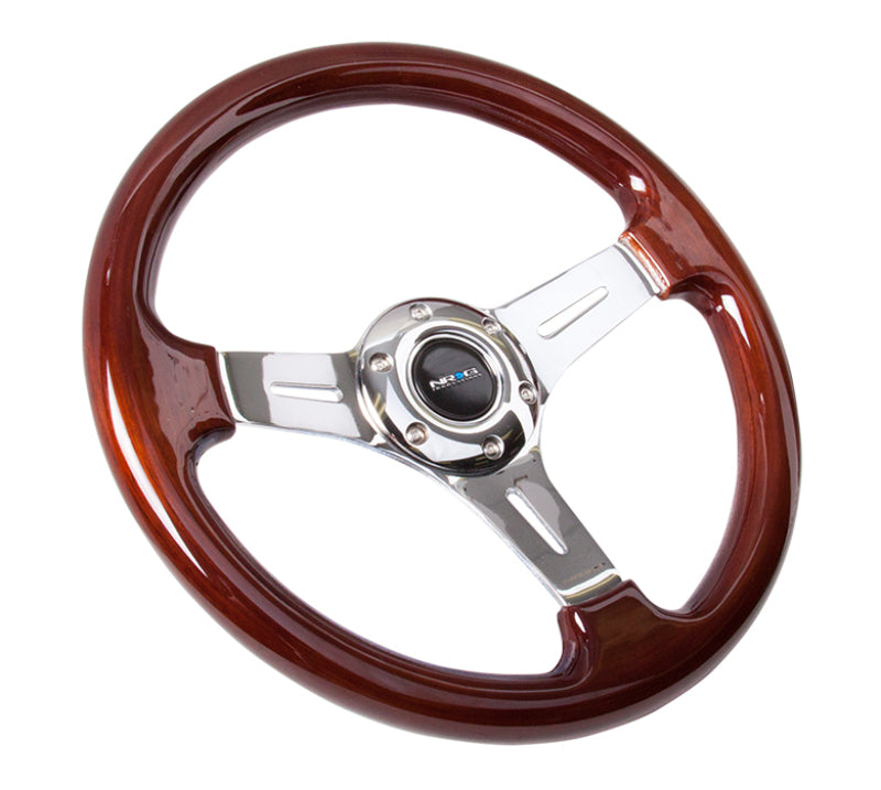 NRG Classic Wood Grain Steering Wheel (330mm) Wood Grain w/Chrome