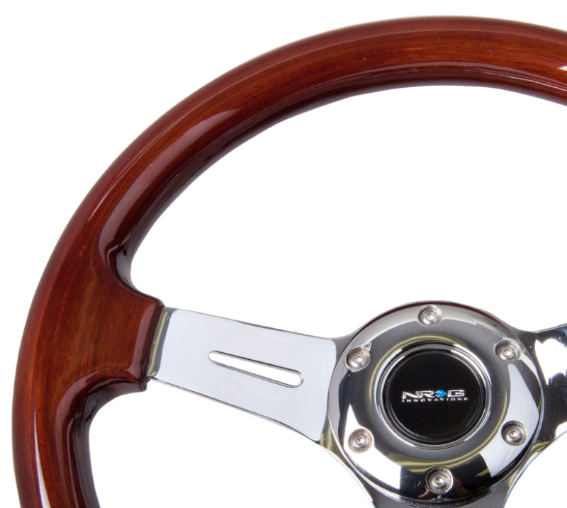 NRG Classic Wood Grain Steering Wheel (330mm) Wood Grain w/Chrome