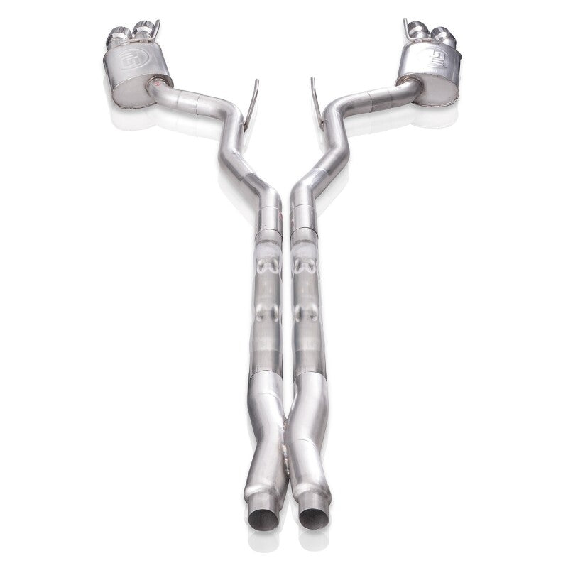 Stainless Works 18-21 Ford Mustang GT 3in Legend Series Catback X-Pipe w/Quad Tips w/o Active Valves