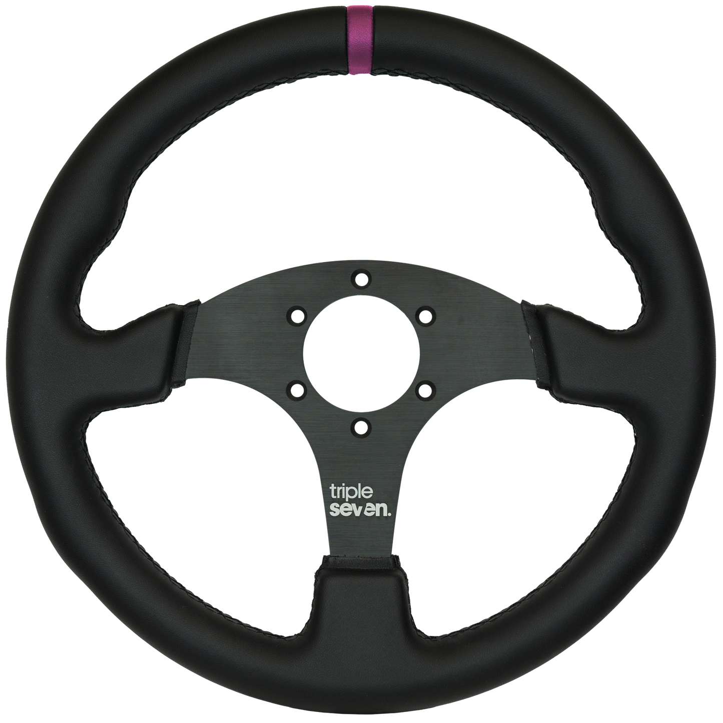 Triple Seven Steering Wheel With Colored Center Stripe