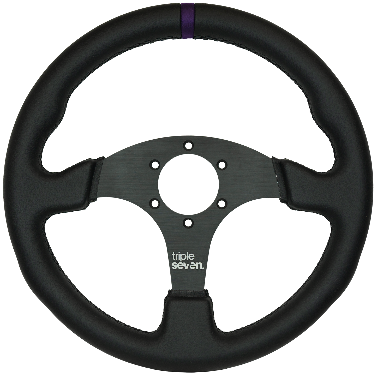 Triple Seven Steering Wheel With Colored Center Stripe