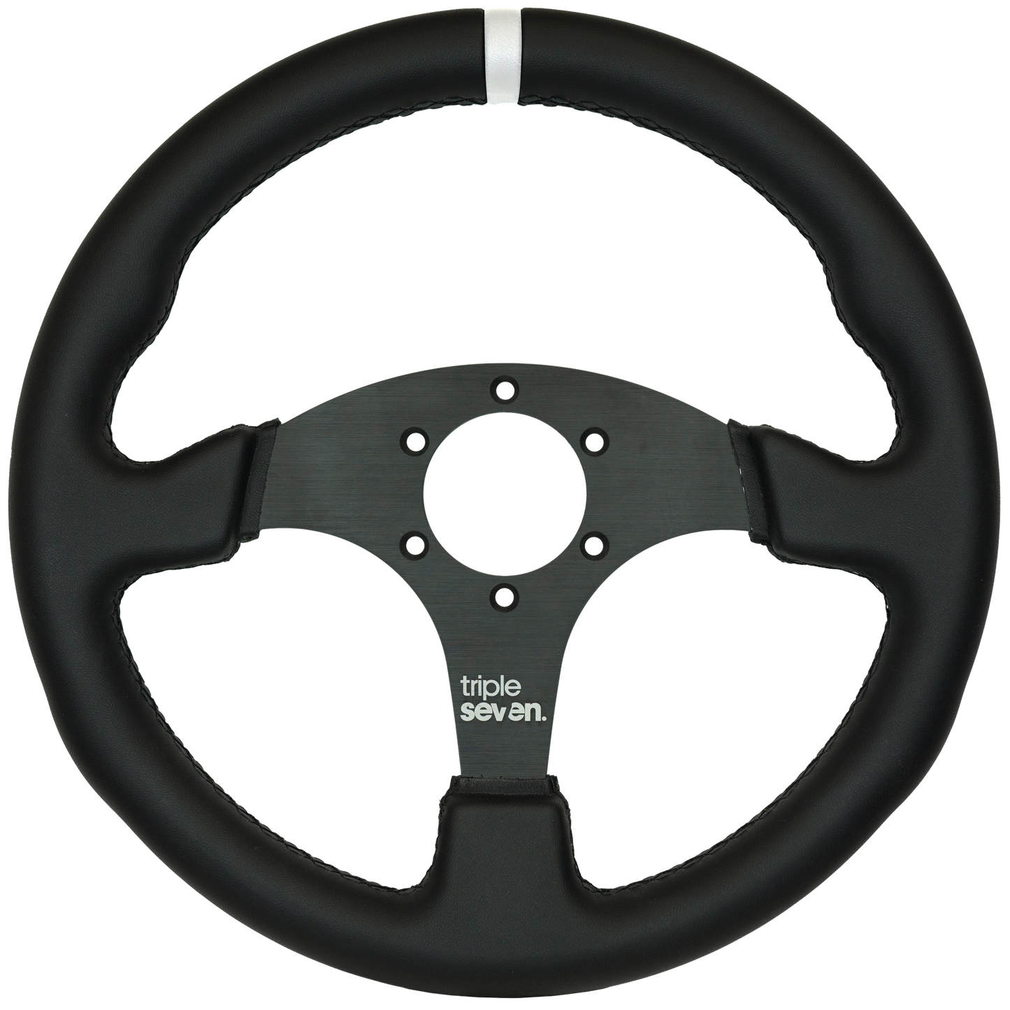 Triple Seven Steering Wheel With Colored Center Stripe