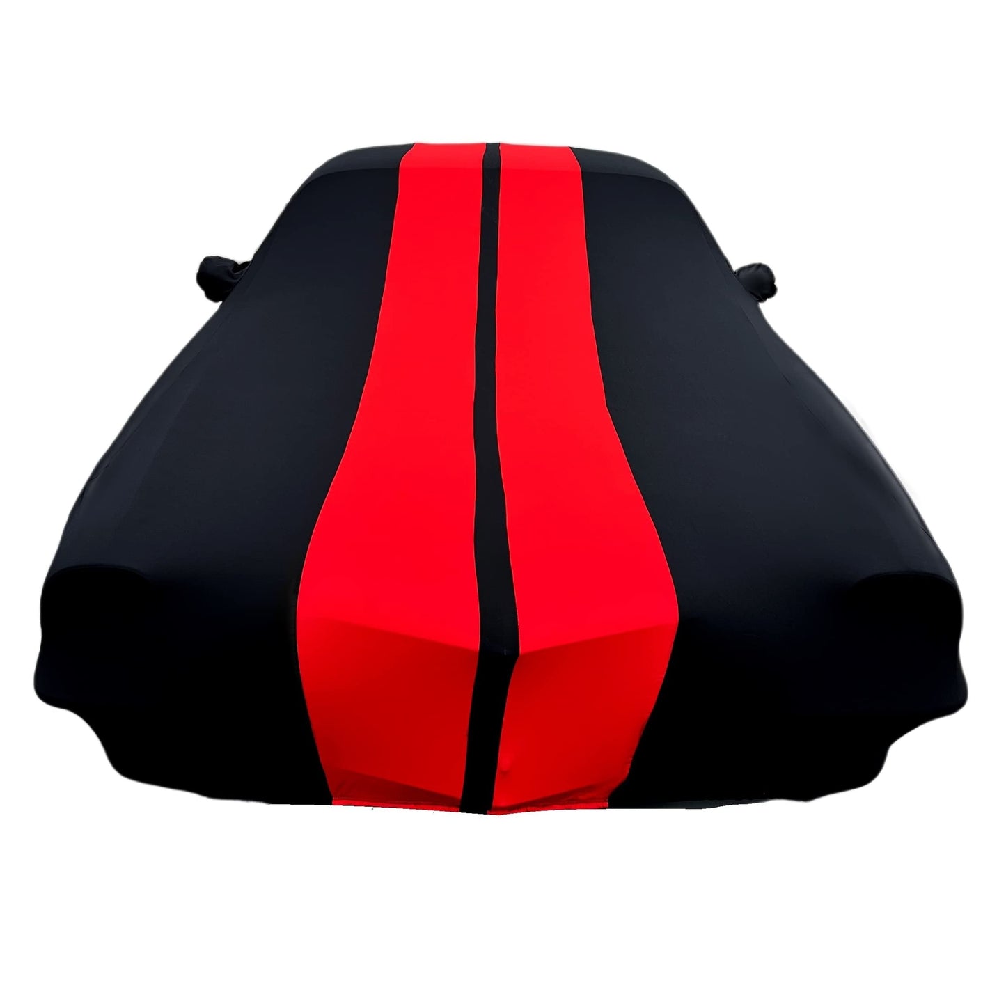 1967-1969 Firebird Car Cover - Custom Fit Indoor Protection Ultraguard Stretch Satin - The Ultimate High End Fit for Classic Pontiac Fire Bird (Black with Red Stripes)