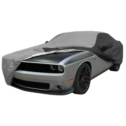 2008-2022 Dodge Challenger Ultraguard Plus Car Cover - Indoor/Outdoor Protection - Gray/Black