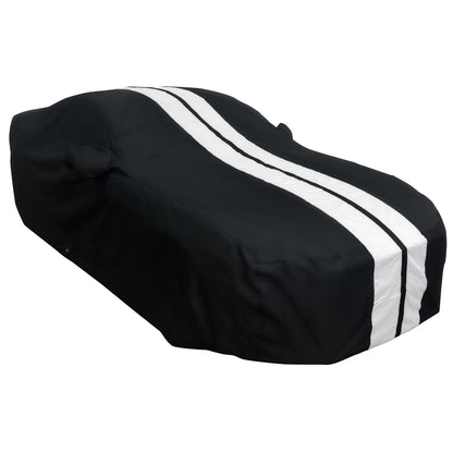 Ford Mustang Ultraguard Plus Car Cover - 300D Indoor/Outdoor Protection - Black with Gray Stripes