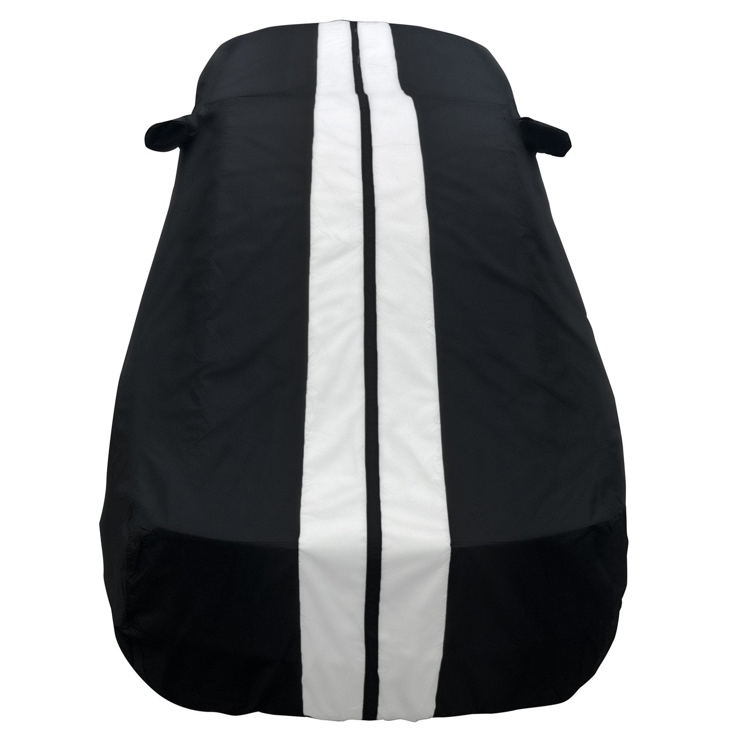 2005-2024 Ford Mustang Ultraguard Plus Car Cover - 300D Indoor/Outdoor Protection - Black with Red Stripes