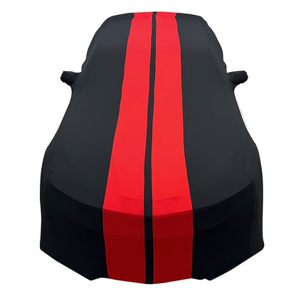 2010-2024 Camaro Ultraguard Stretch Satin Indoor Car Cover : Sport Series - Black with Red Stripes